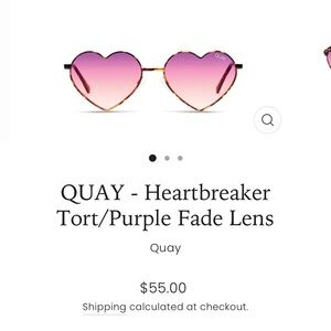 Quay Australia Heartbreaker Tortoise Sunglasses with Pink Fade Lens